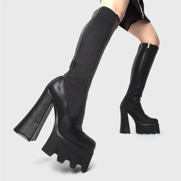 Disco Inferno Knee High Platform Boots from LAMODA - Picture 2 of 2